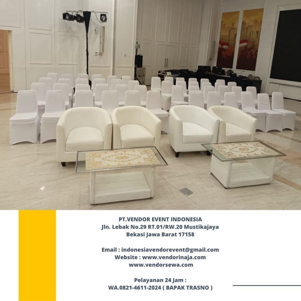 Rental Sofa Oval Putih Bersih Dan Terawat Area Jakarta