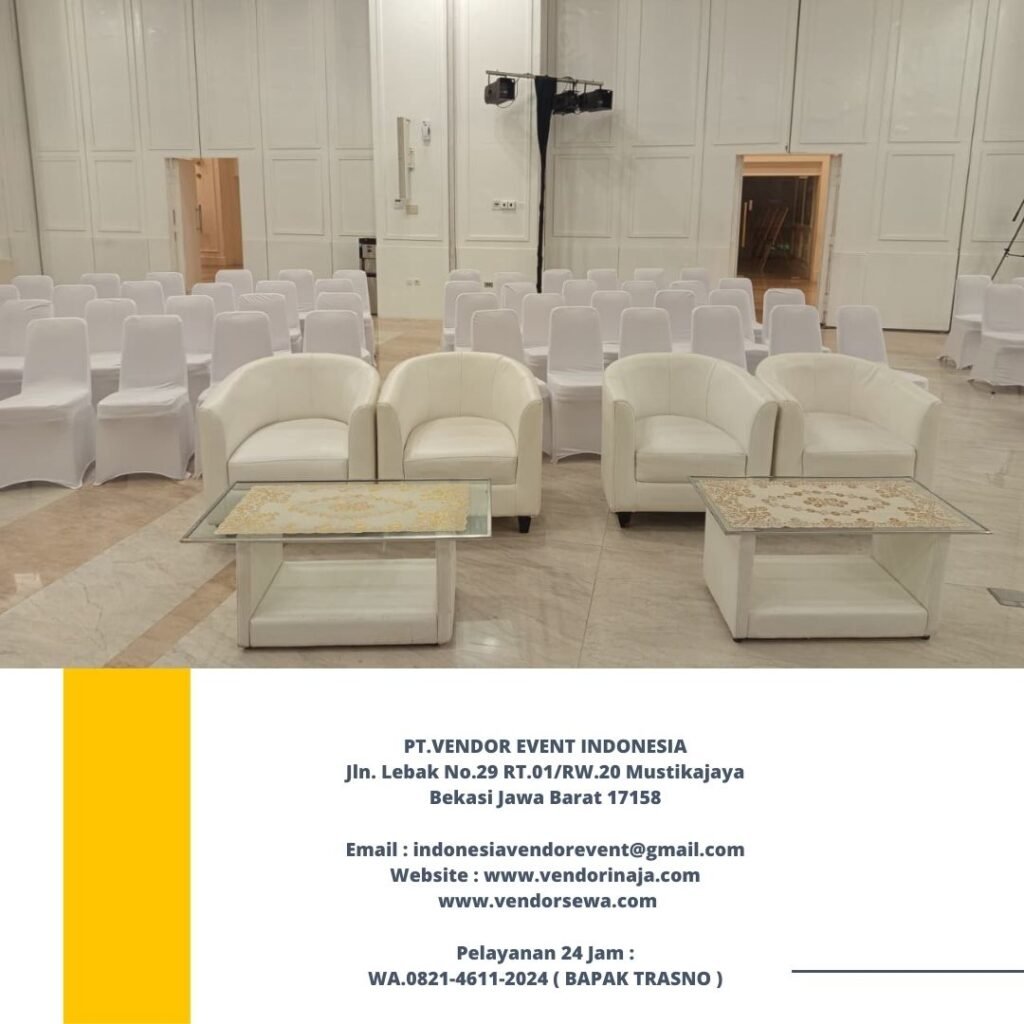 Rental Sofa Oval Putih Bersih Dan Terawat Area Jakarta