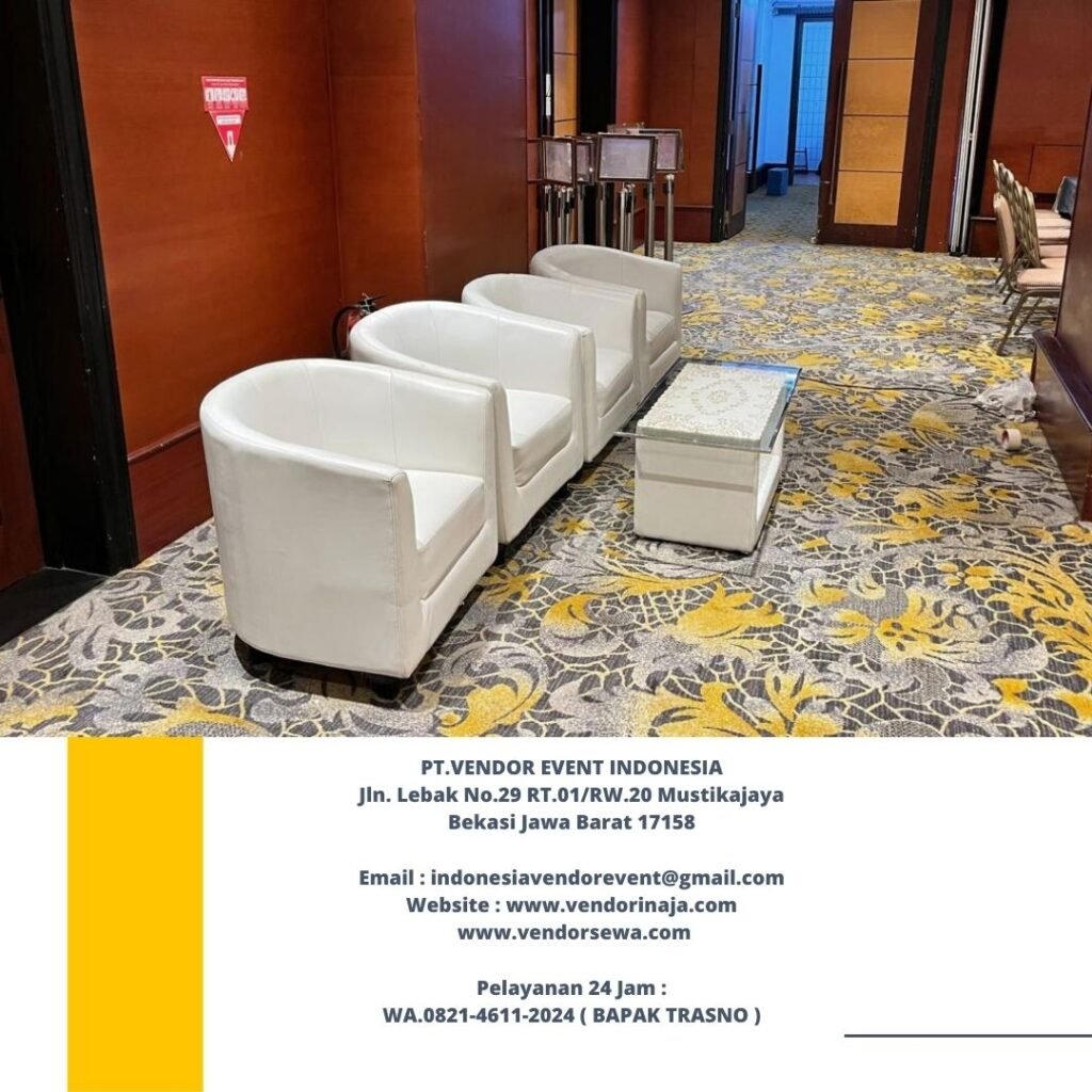 Rental Sofa Oval Putih Bersih Dan Terawat Area Jakarta