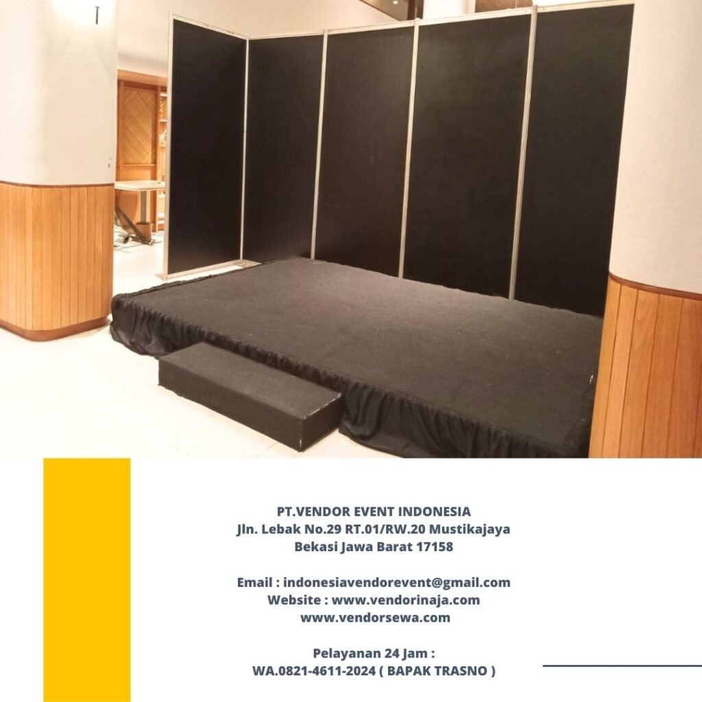 Sewa Backdrop Partisi Panggung Hitam Jakarta