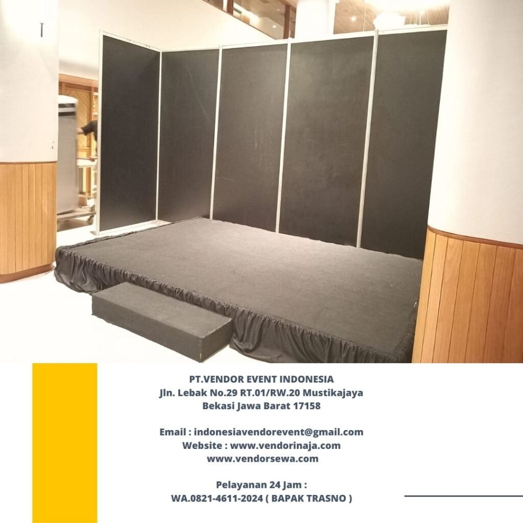 Sewa Backdrop Partisi Panggung Hitam Jakarta