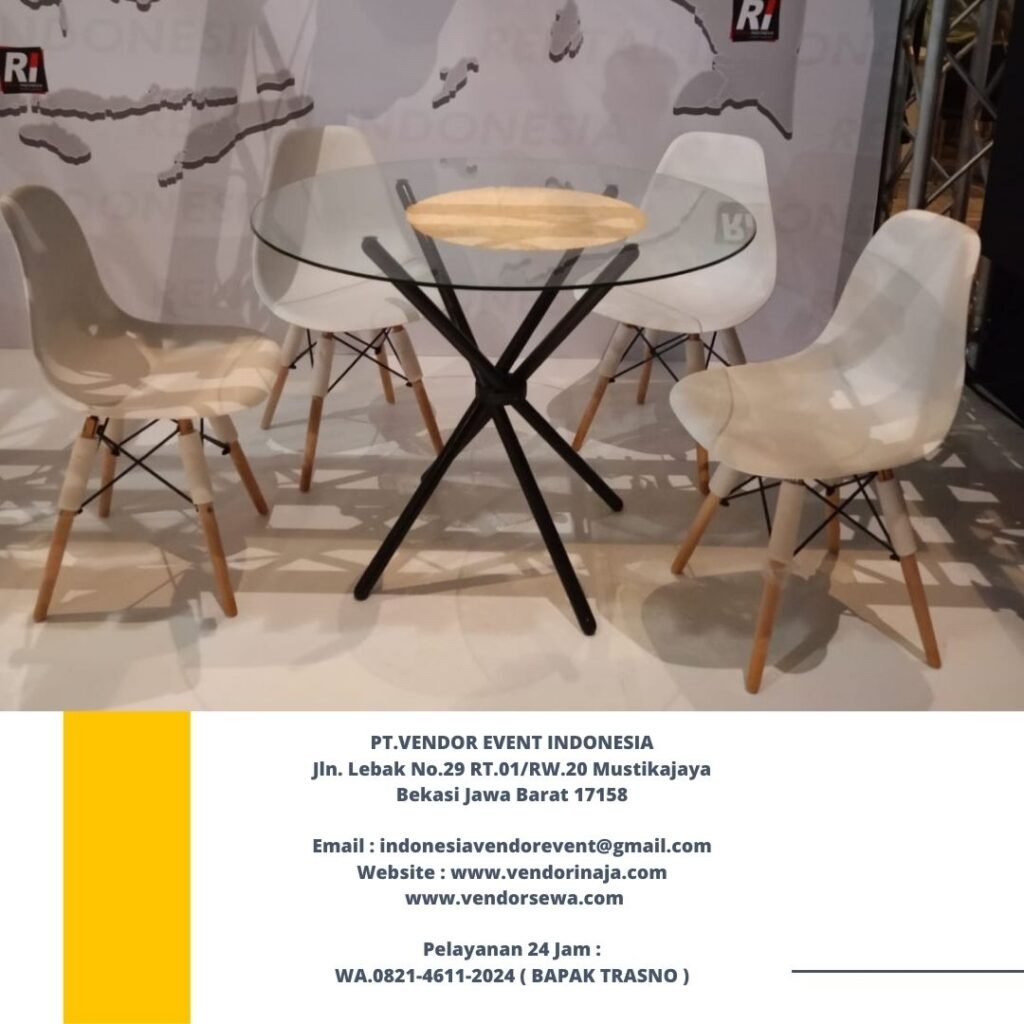 Sewa Meja Kaca Bundar Type Dealing Dan meja Kaca VIP Kotak Jakarta