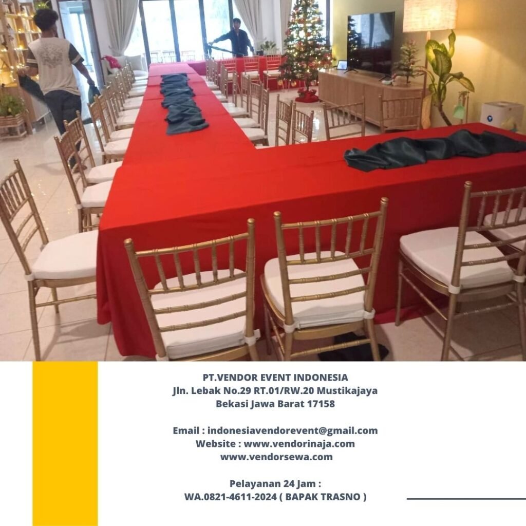 Sewa Meja Kotak Dan Kursi Tiffany Gold Kemang Dalam Jakarta Selatan