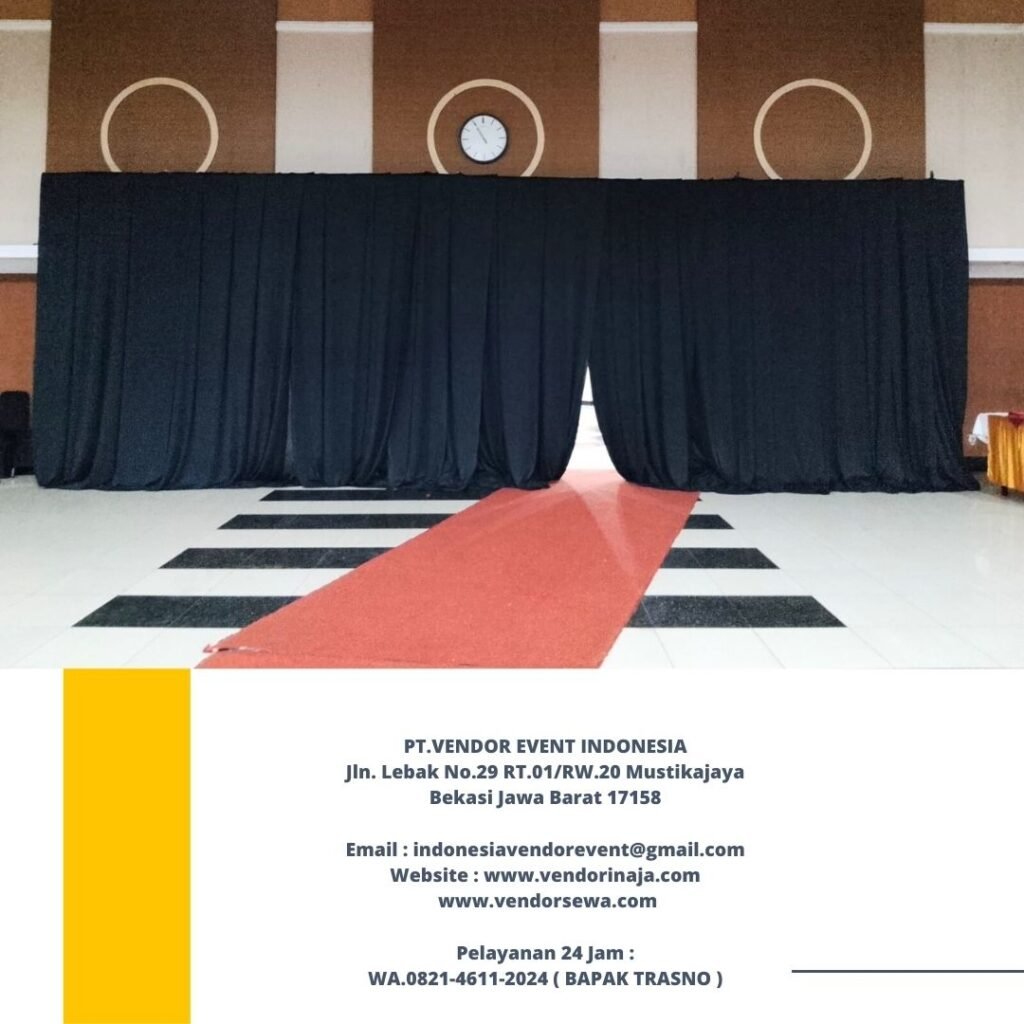 Sewa Tirai Hitam Lotto Event Hotel Bumi Wiyata Depok