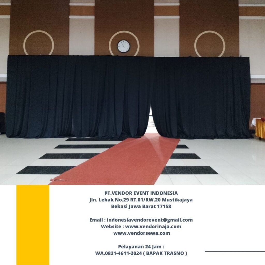 Sewa Tirai Hitam Lotto Event Hotel Bumi Wiyata Depok