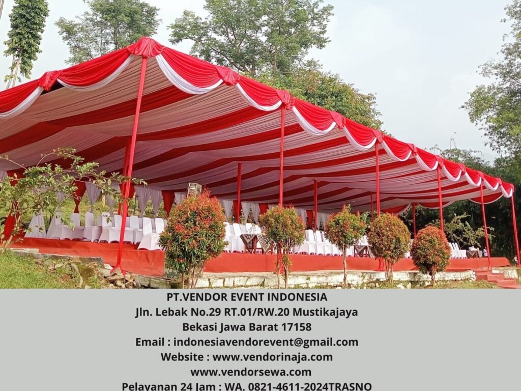 Rental Tenda Serut Merah Putih Event Kostrad Jatiluhur