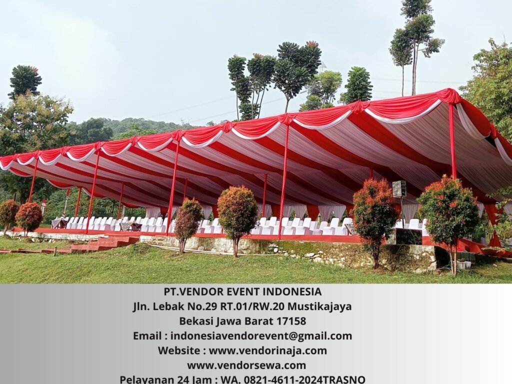 Rental Tenda Serut Merah Putih Event Kostrad Jatiluhur