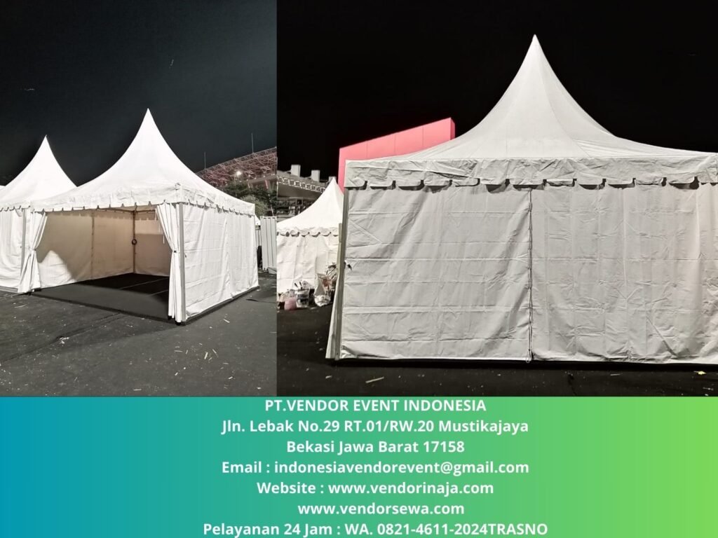 Rental Tenda Kerucut Event Perumahan Grand Harmoni Cibitung
