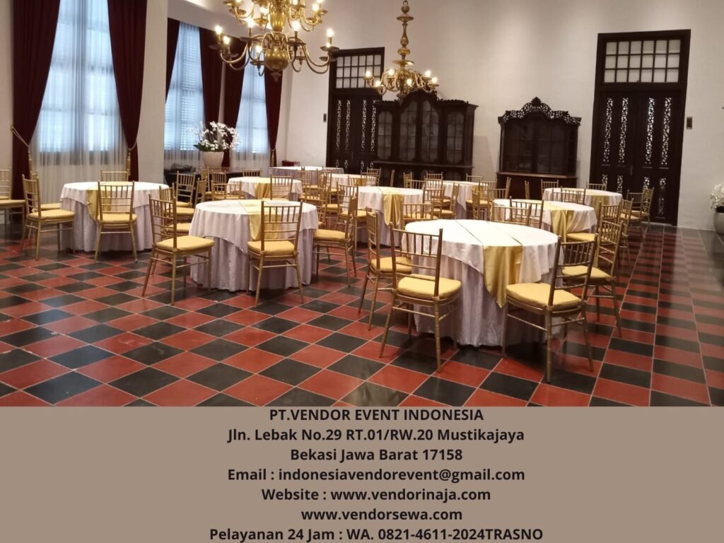 Sewa Kursi Tiffany Gold Set Meja Bulat Jakarta Pusat