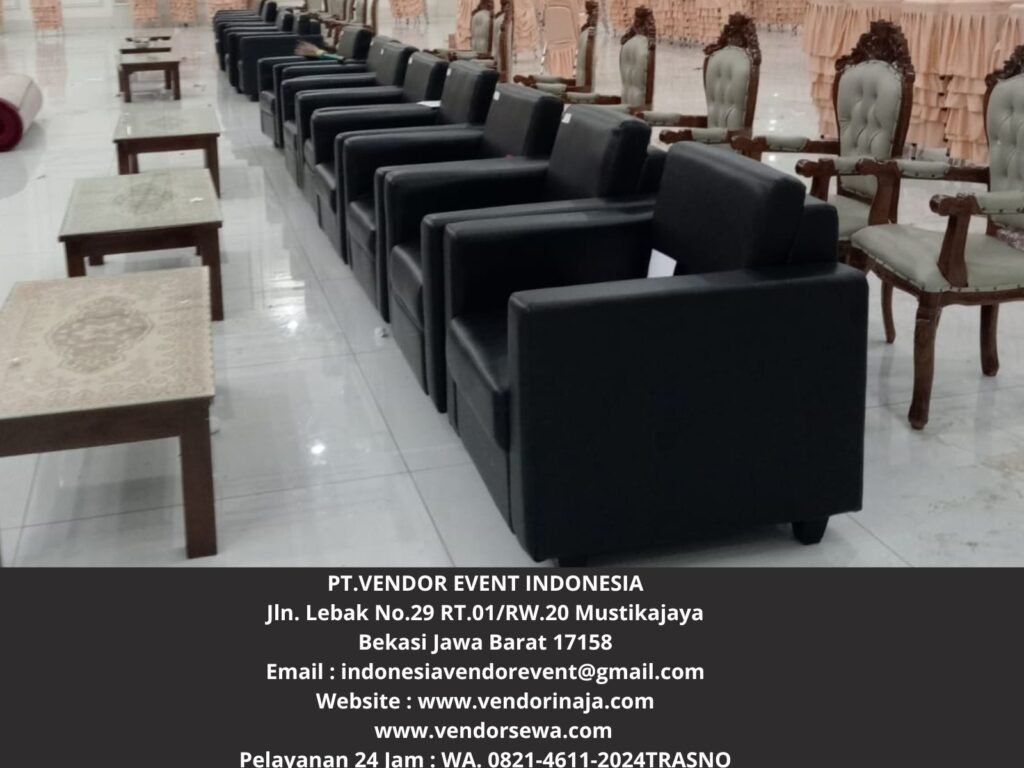 Pusat Sewa Sofa Hitam Type Single Kotak Bogor