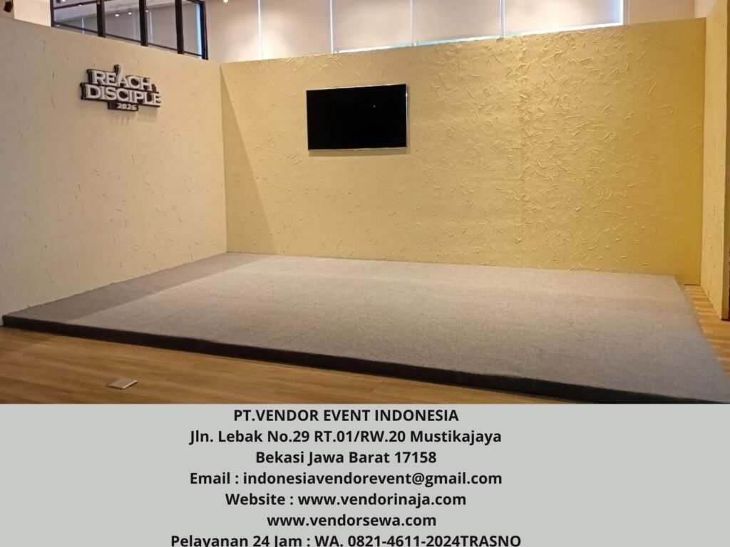 Rental Flooring Karpet abu-abu Jakarta