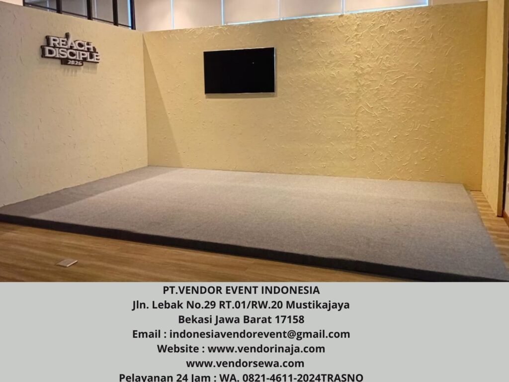 Rental Flooring Karpet abu-abu Jakarta