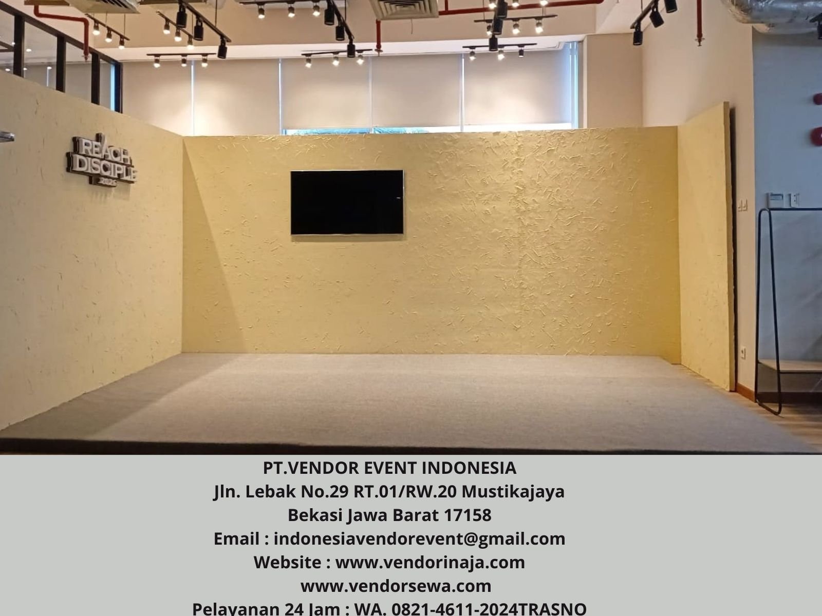 Rental Flooring Karpet abu-abu Jakarta