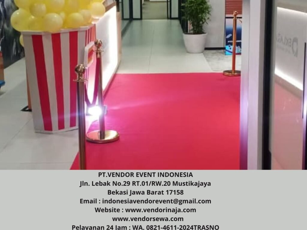 Sewa Karpet Buana Dan Tiang Antrian Bludru Merah Cilandak Barat