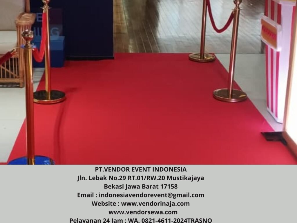 Sewa Karpet Buana Dan Tiang Antrian Bludru Merah Cilandak Barat