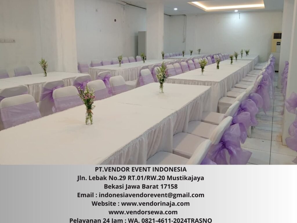 Sewa Meja 120x60cm,Bunga Meja,Kursi Susun Jakarta