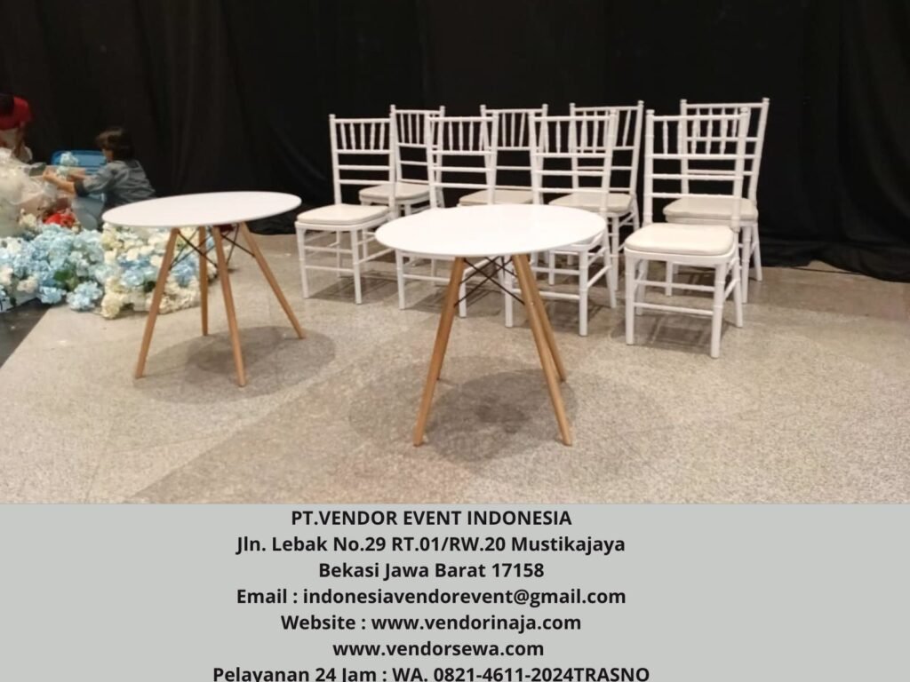 Rental Meja Dirmy Dan Kursi Ttiffany Putih Jakarta