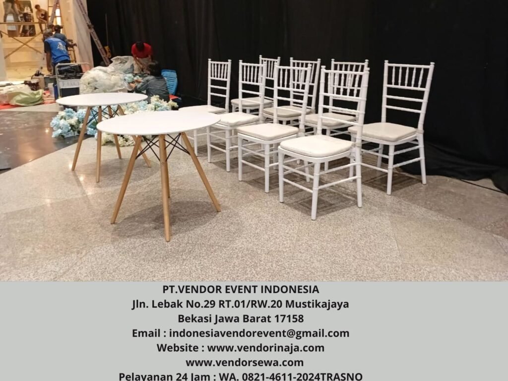 Rental Meja Dirmy Dan Kursi Ttiffany Putih Jakarta
