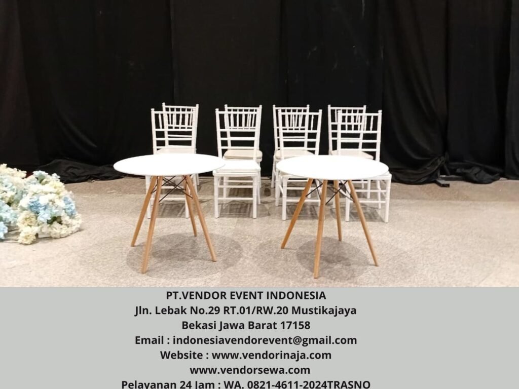 Rental Meja Dirmy Dan Kursi Ttiffany Putih Jakarta