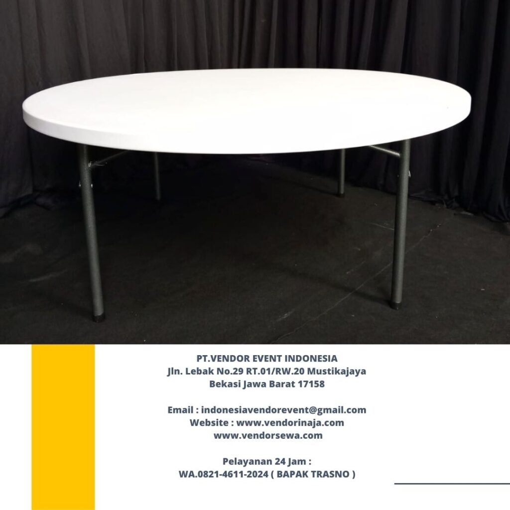 Rental Round Table Krisbow Putih Ukuran Jumbo Jakarta