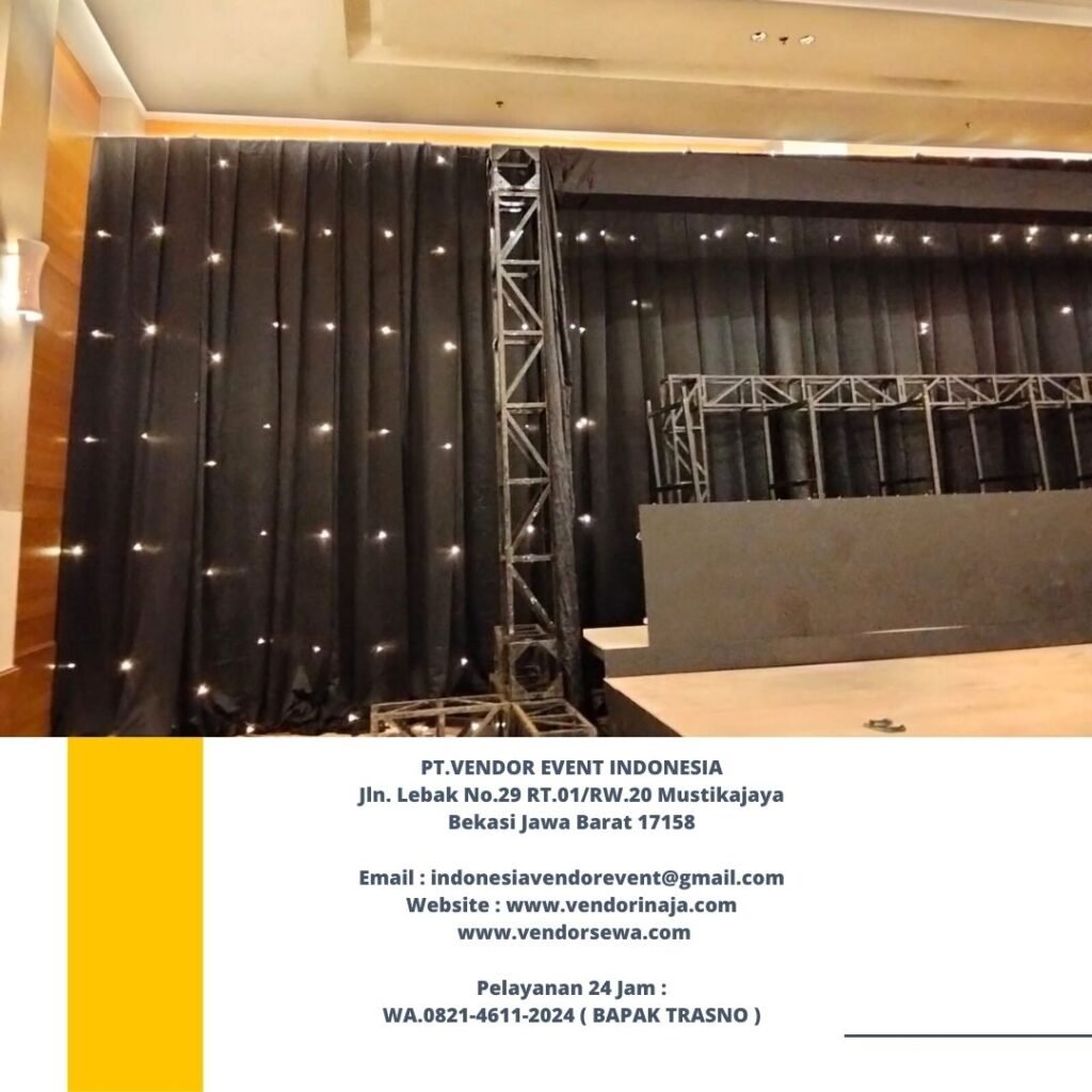 Sewa Black Curtain Lengkap Aksesoris Lampu Starlight Area Jakarta