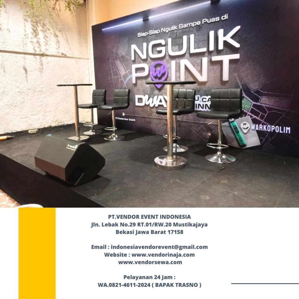 Sewa Meja Bar,Kursi bar Hitam Event Area Bogor