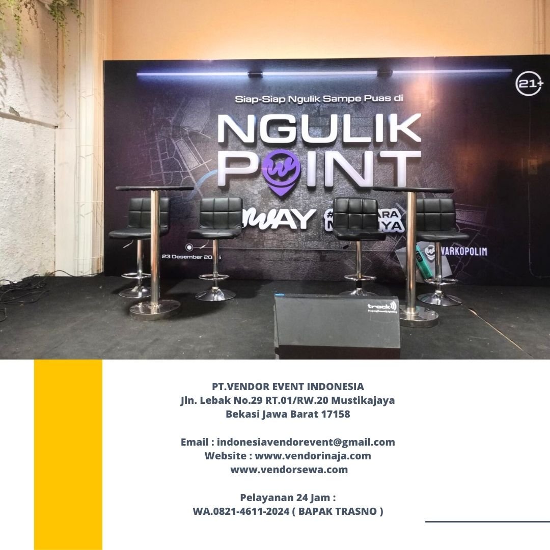 Sewa Meja Bar,Kursi bar Hitam Event Area Bogor