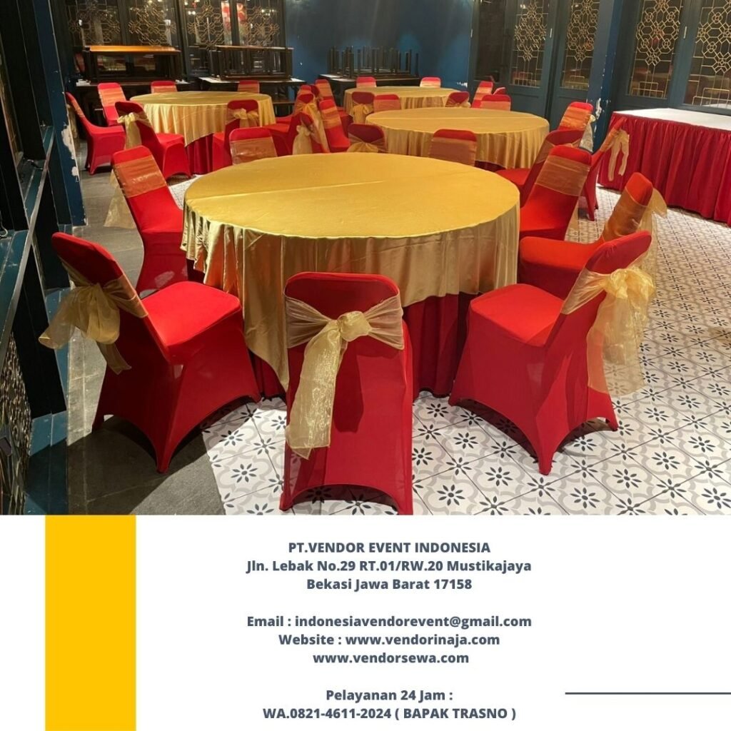 Sewa Meja,Kursi Event Lengkap Cover Aneka Warna di Jakarta