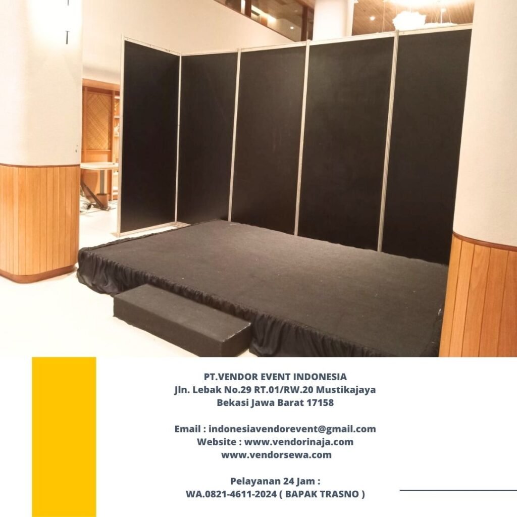 Sewa Panggung Dan Partisi Hitam Backdrop Panggung Jakarta