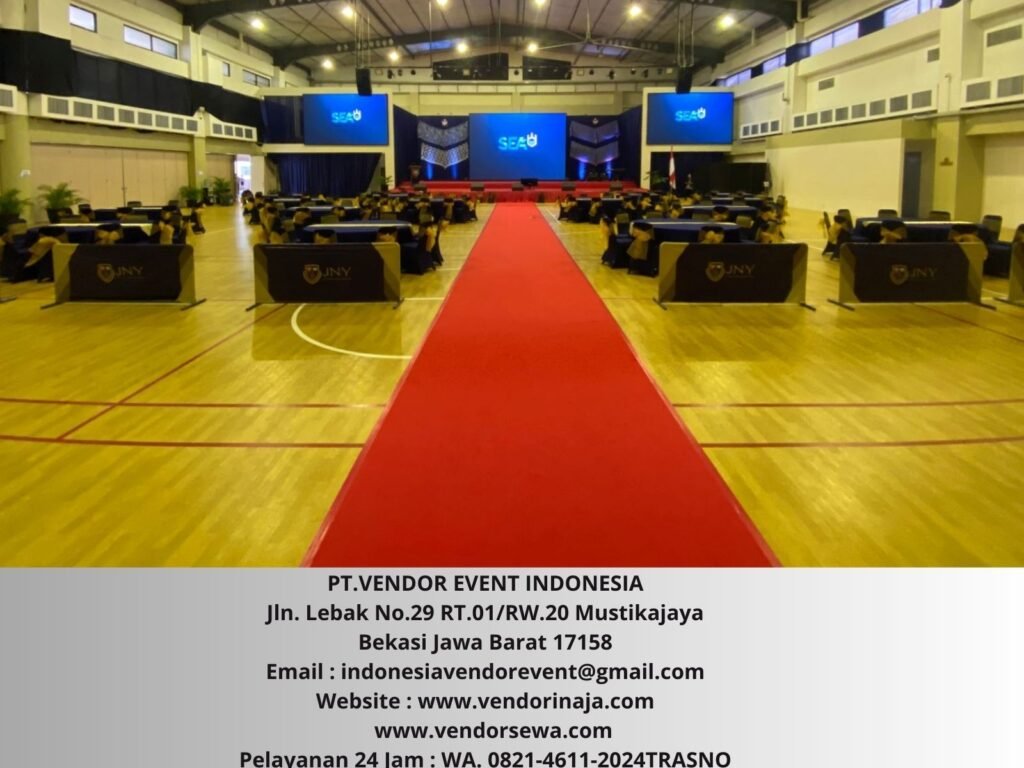 Sewa Round Table Tebar Navy Runner Gold Tanggerang Banten