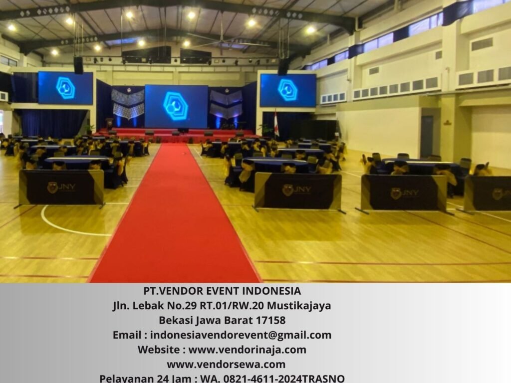 Sewa Round Table Tebar Navy Runner Gold Tanggerang Banten