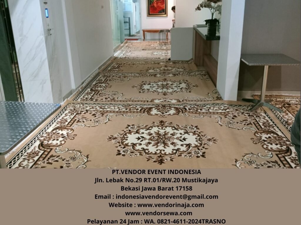 Rental Permadani Karpet Tebal Warna Coklat Area Jakarta