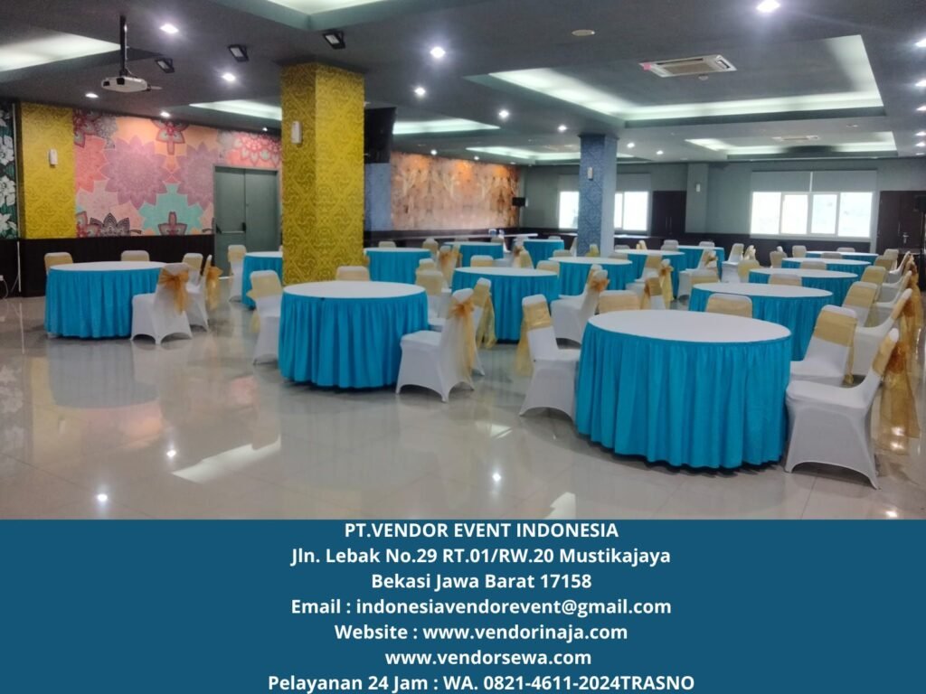 Sewa Meja Bundar D120cm,Kursi Susun Stainles Jakarta