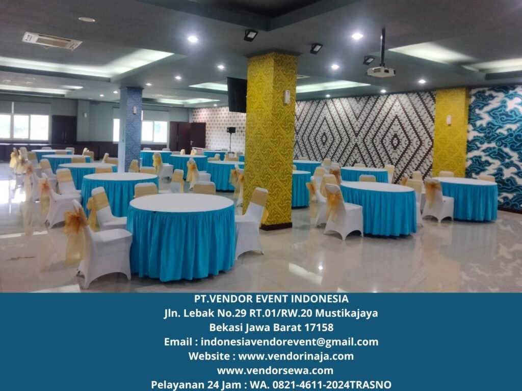 Sewa Meja Bundar D120cm,Kursi Susun Stainles Jakarta