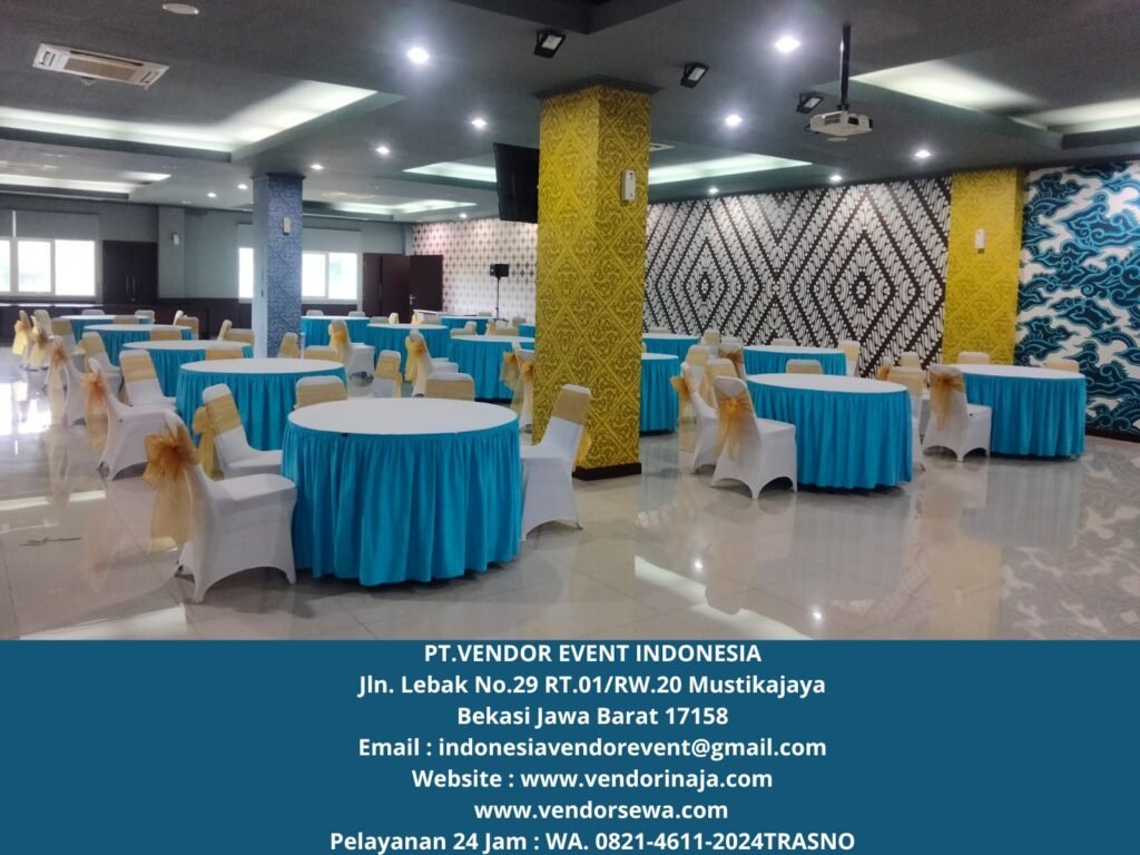 Sewa Meja Bundar D120cm,Kursi Susun Stainles Jakarta