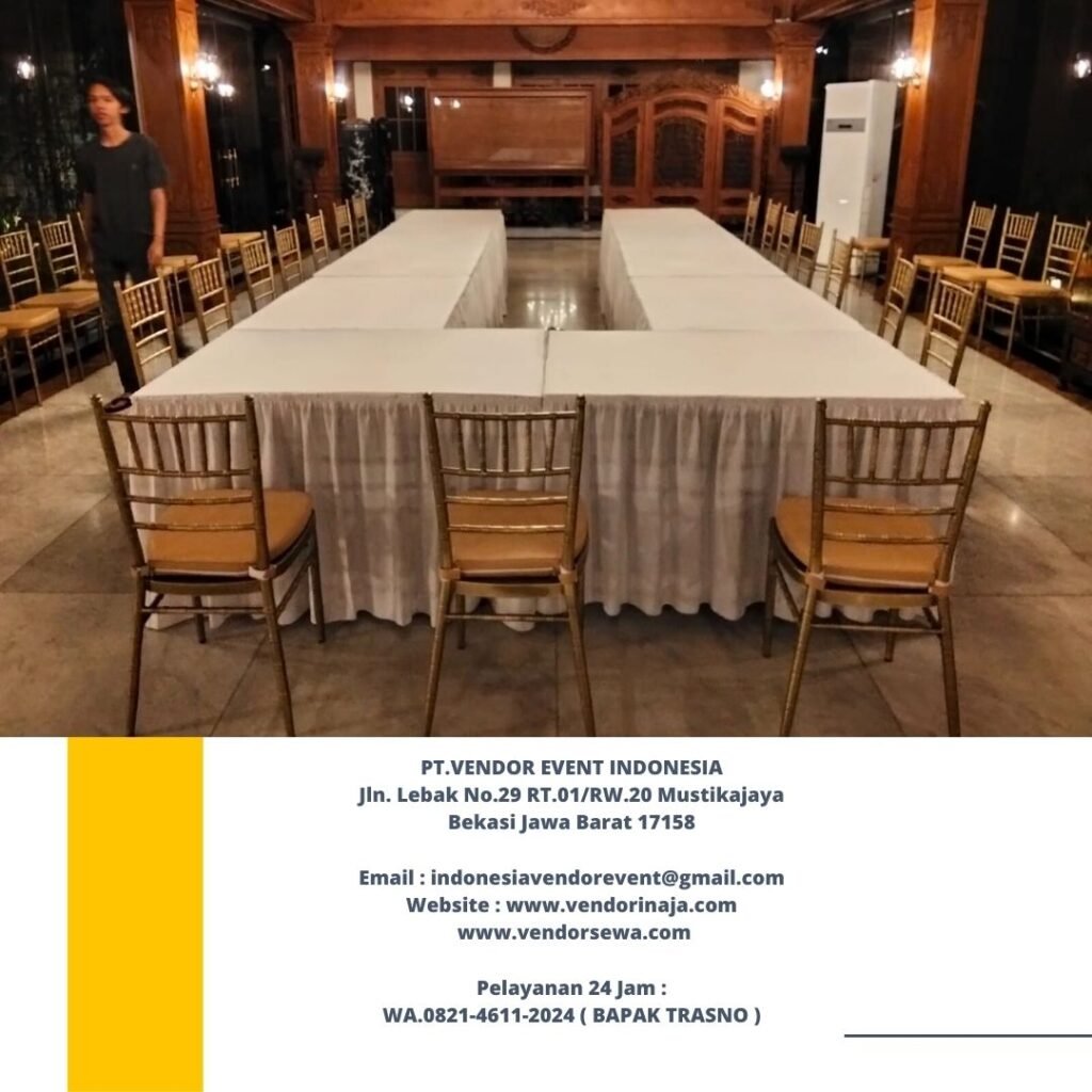 Layanan Rental Meja Kotak Dan Kursi Tiffany Gold Jakarta Bekasi