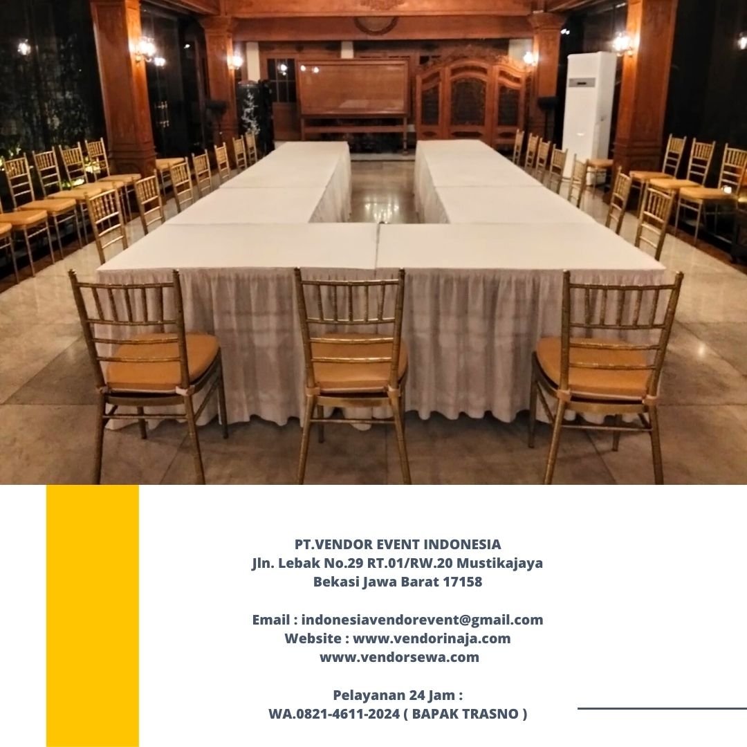 Layanan Rental Meja Kotak Dan Kursi Tiffany Gold Jakarta Bekasi
