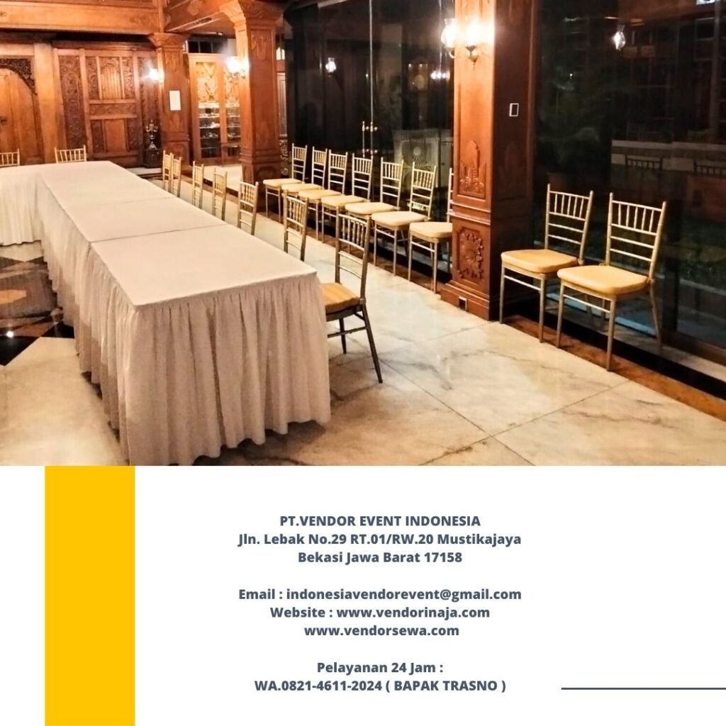 Layanan Rental Meja Kotak Dan Kursi Tiffany Gold Jakarta Bekasi