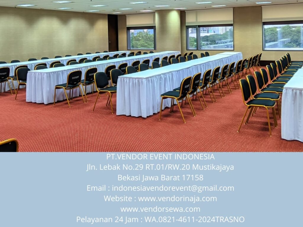 Sewa Meja Kotak Taplak Model Skriting Putih Jakarta