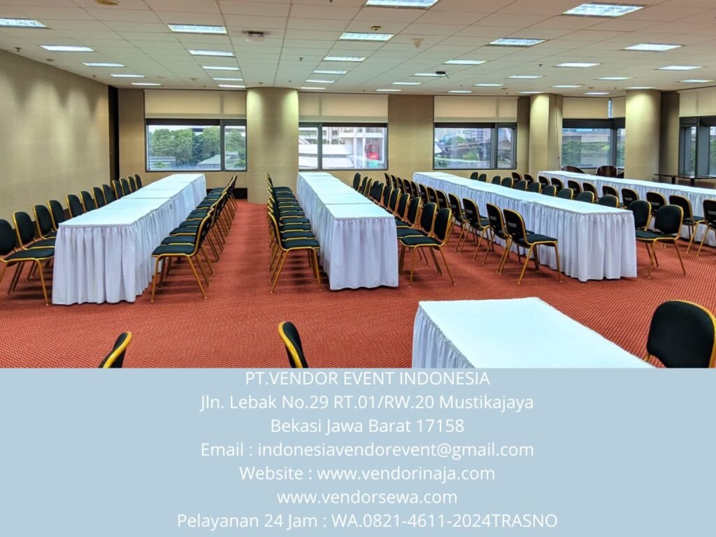 Sewa Meja Kotak Taplak Model Skriting Putih Jakarta