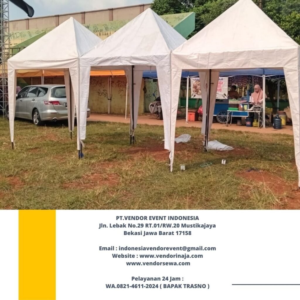 Rental Tenda Bazar Putih Ukuran 3x3m Dan 2x2m Jakarta