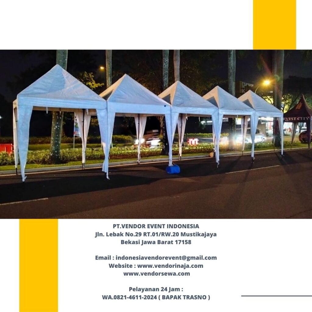 Rental Tenda Bazar Putih Ukuran 3x3m Dan 2x2m Jakarta
