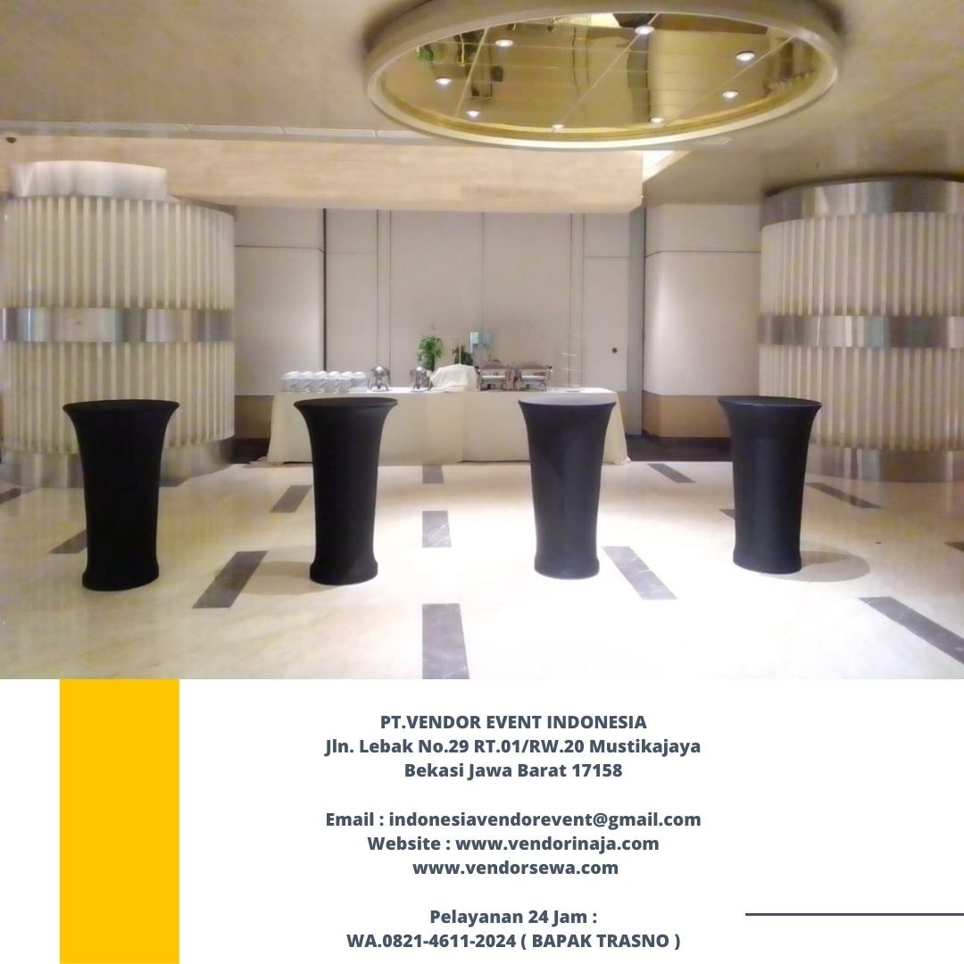 Sewa Meja Barstool Lengkap Plus Cover Area Jakarta Layanan Siap Antar