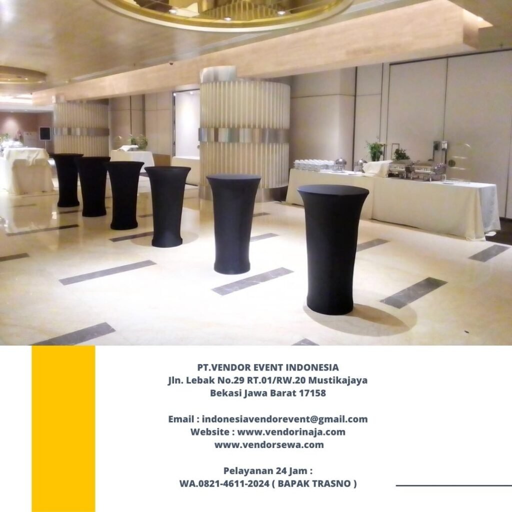 Sewa Meja Barstool Lengkap Plus Cover Area Jakarta Layanan Siap Antar