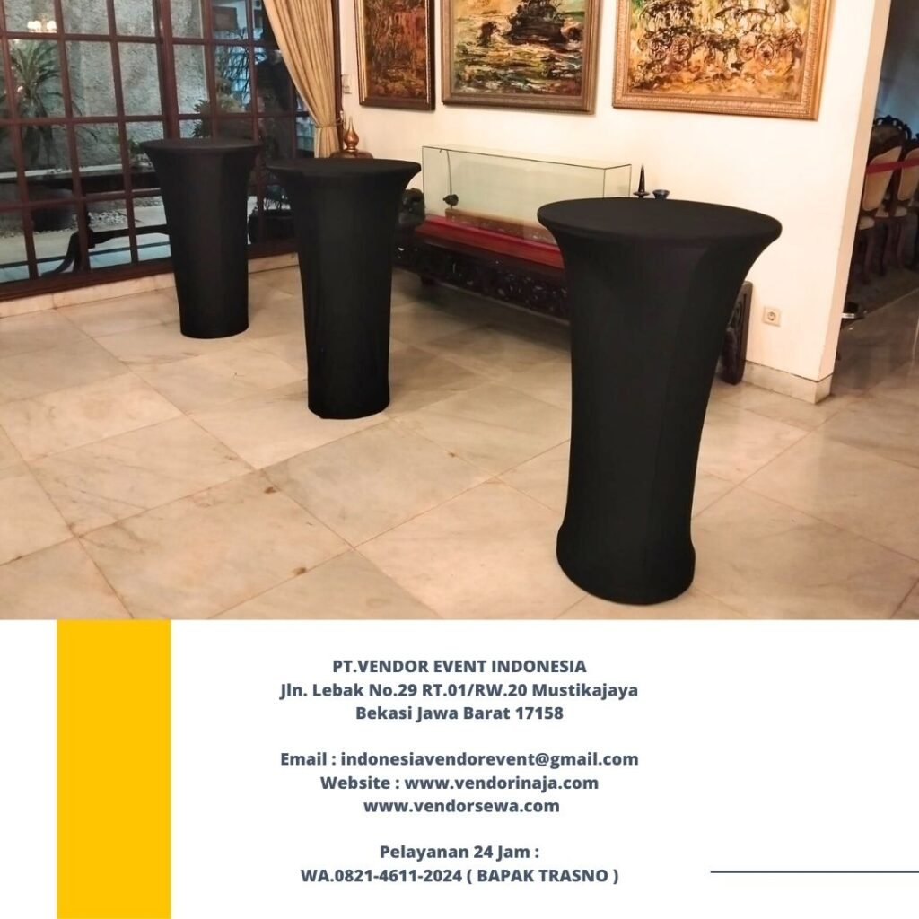 Sewa Meja Barstool Lengkap Plus Cover Area Jakarta Layanan Siap Antar