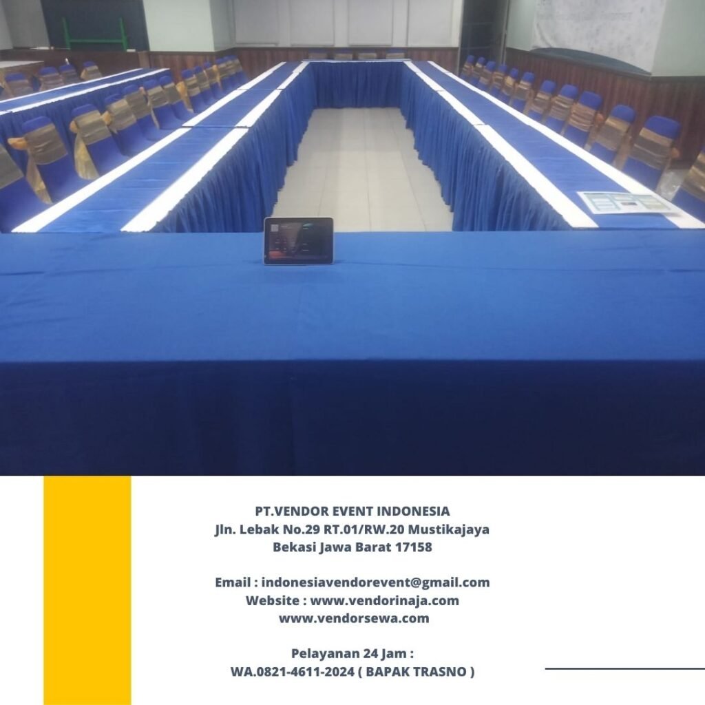 Sewa Meja,Kursi Taplak Dan Sarung Kursi Biru Jakarta