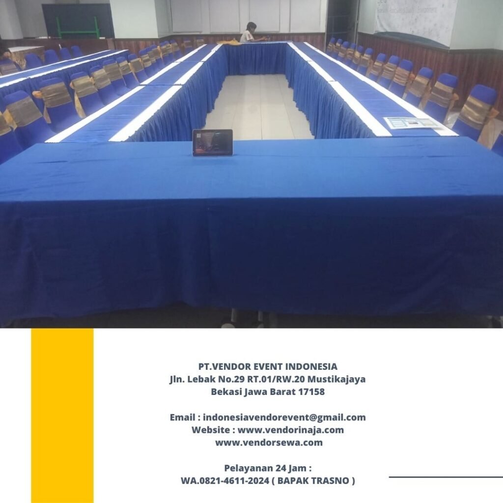 Sewa Meja,Kursi Taplak Dan Sarung Kursi Biru Jakarta