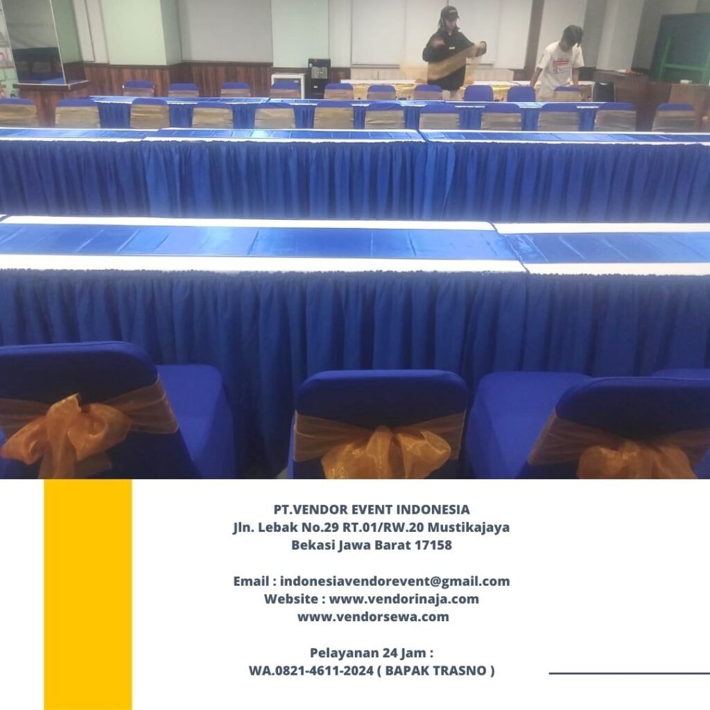 Sewa Meja,Kursi Taplak Dan Sarung Kursi Biru Jakarta