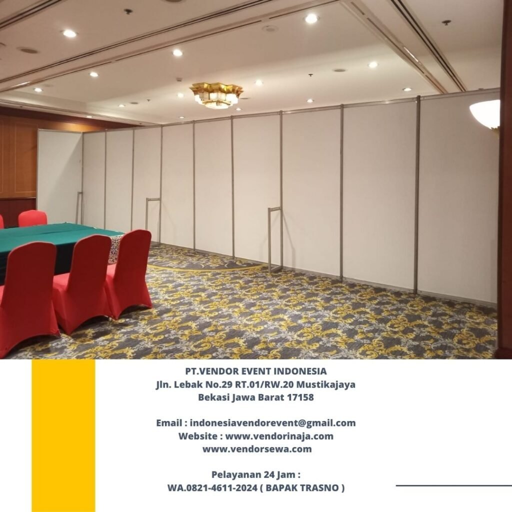 Sewa Partisi Sekat Putih Event Hotel Borobudur Jakarta Pusat