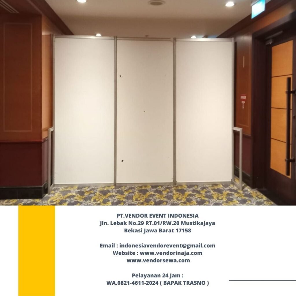 Sewa Partisi Sekat Putih Event Hotel Borobudur Jakarta Pusat